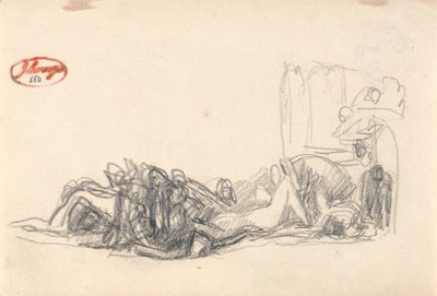 Gevangenisscène door George Romney